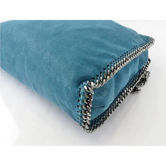 Stella McCartney Teal Chain-Embellished Shoulder Bag - Picture 6 of 16